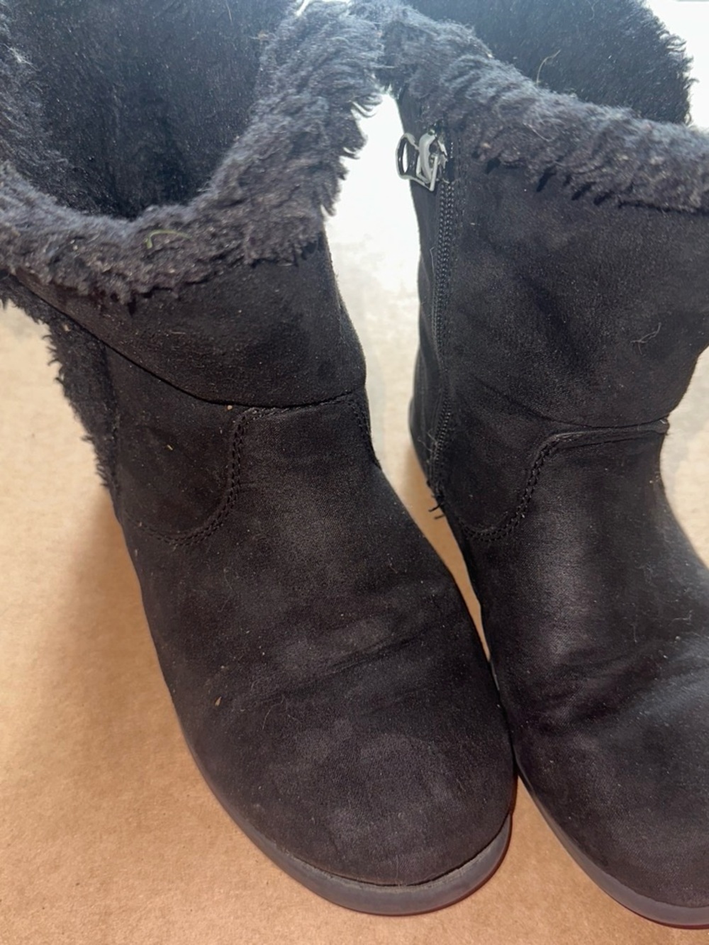 Kids Faux-Suede Snow Boot with Plush Lining
